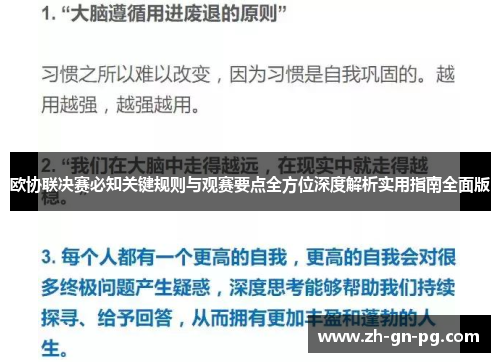 欧协联决赛必知关键规则与观赛要点全方位深度解析实用指南全面版